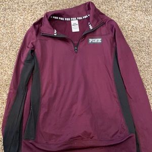 PINK a quarter zip pullover